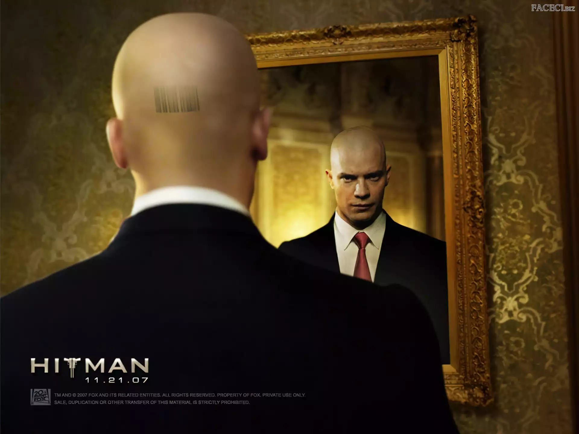 Timothy Olyphant, kod, Hitman, łysy